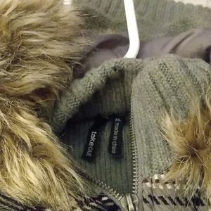 Women's Grey Multicolor Size XL Hoodie Sweater.